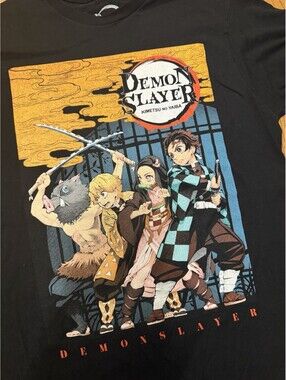 Demon Slayer Kimetsu No Yaiba Black T Shirt Men’s Medium